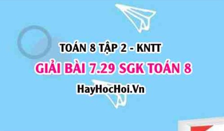 Bài 7.29 SGK Toán 8 Tập 2 Kết nối tri thức